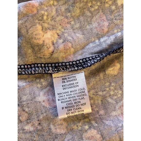 Loft Womens Blouse Sz XS Floral Trim Popover Mid Button Sleeveless Botanical - Picture 11 of 13